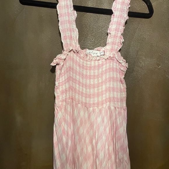 Petal & Pup Pink Checkered Maxi Dress - Picture 4 of 6